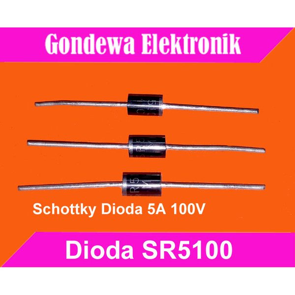 SR5100 Schottky dioda 5A 100V DO-27