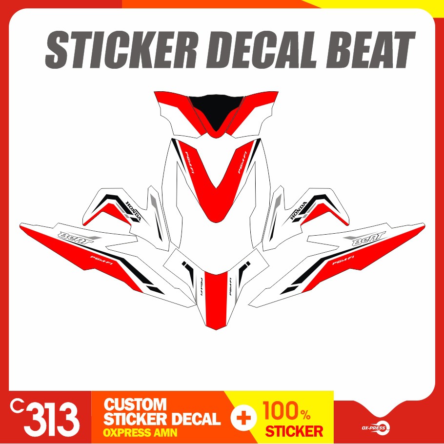 Stiker Striping Honda BEAT Custom Sticker (14)