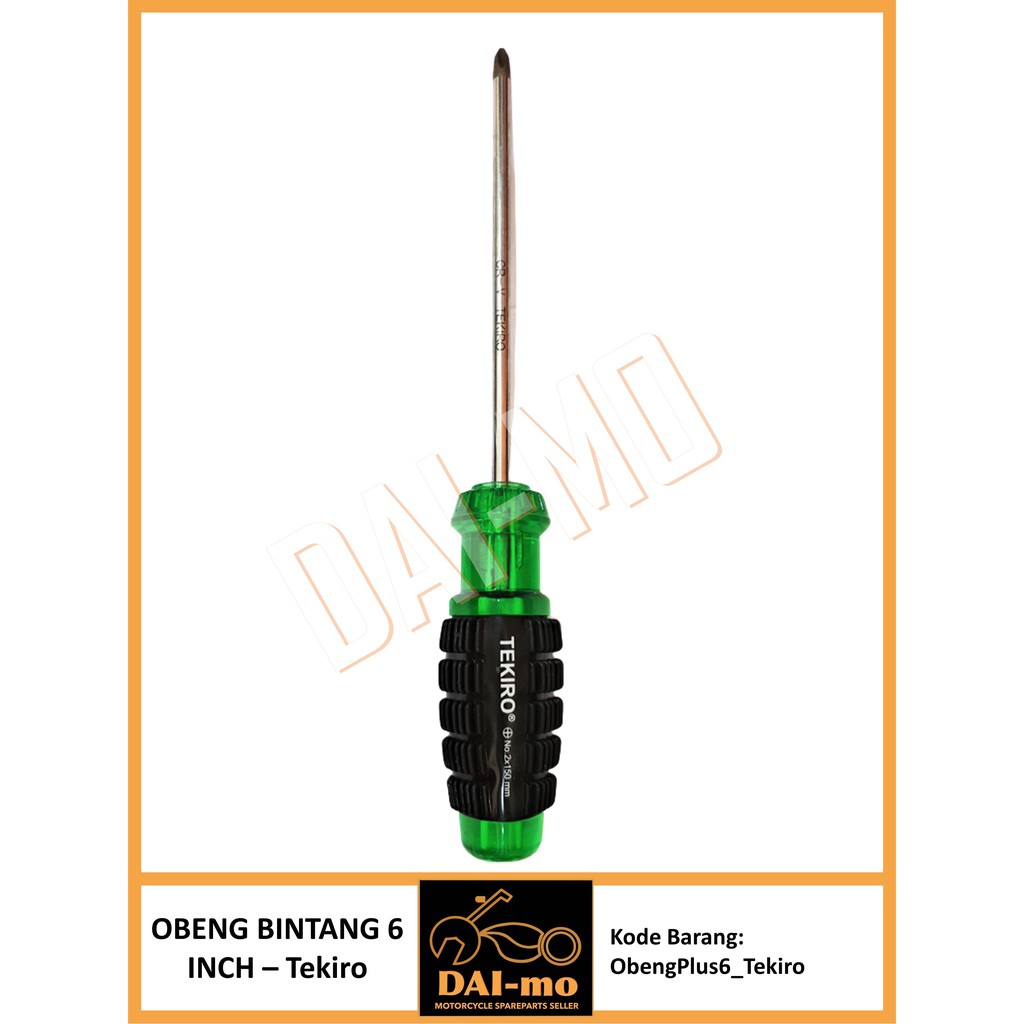 Obeng Plus Panjang 6 inch Tekiro Asli 100% Ori/ No 2 x 150 mm Tekiro Obeng Bintang 6" Panjang