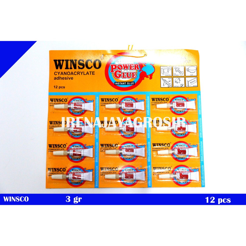 

WINSCO SUPER GLUE ISI 12 PCS LEM SERBAGUNA
