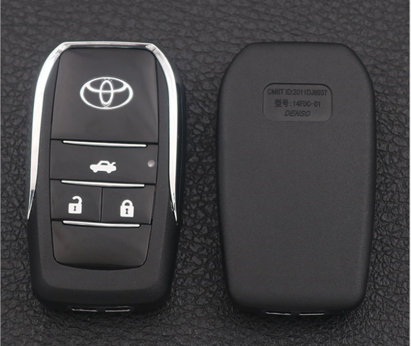 Rumah / Casing Kunci Remote Mobil Lipat 3 4 Tombol Plastik Warna Hitam Untuk Toyota Vios Wish Altis Camry Commuter Rav4 Yaris Fortuner