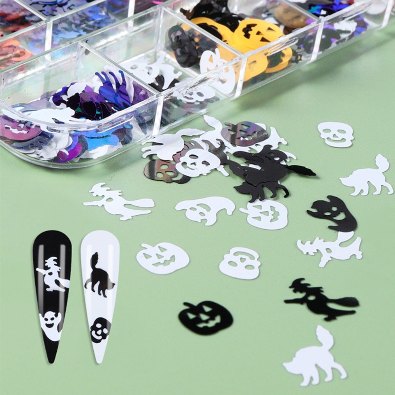 Siy Stiker Kuku Motif Halloween 3d Untuk Dekorasi Nail Art Diy