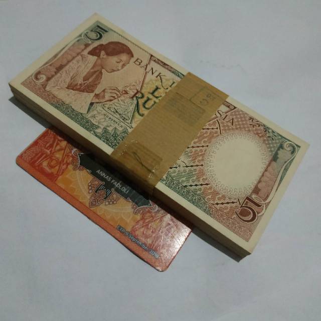 (GRESS / BARU) Uang kuno 5 rupiah pekerja uang kuno asli uang kuno indonesia uang kuno tahun 1958