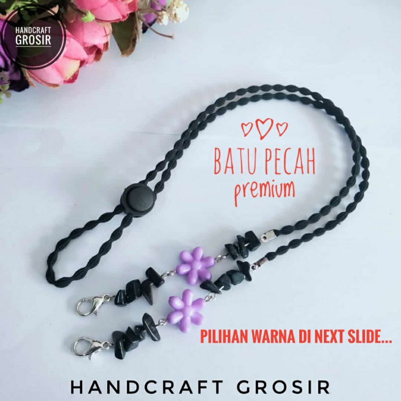 STRAP MASKER TALI PREMIUM BATU PECAH/strap mask hijab/strap masker hijab/konektor/dinova store