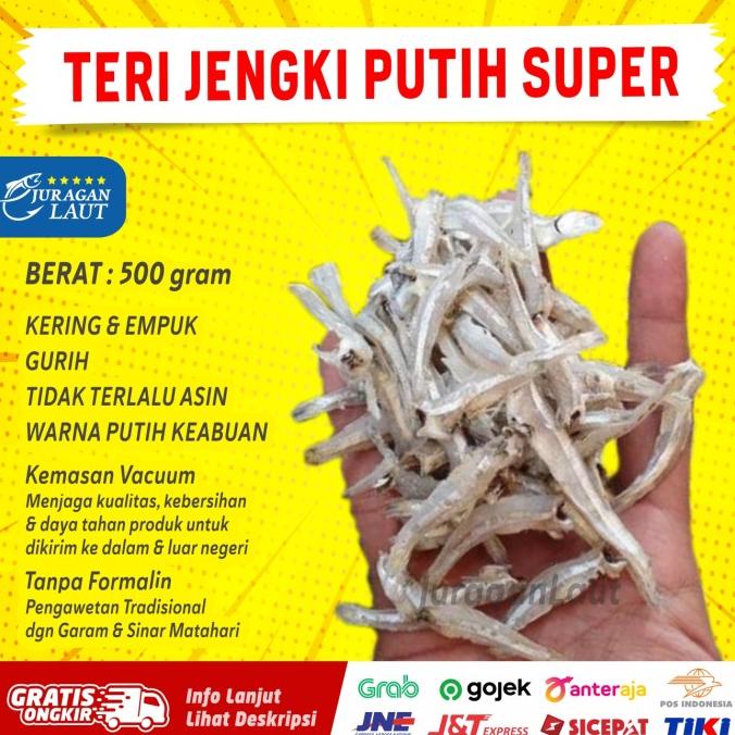 

Diskon ikan teri jengki putih asin kering original super 500gr Istimewa Diskon