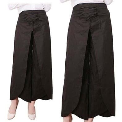 Celana kulot 7/8 Resleting Kancing pinggang karet ala korea murah higwaist N8H5 jeans jumbo crinkle 