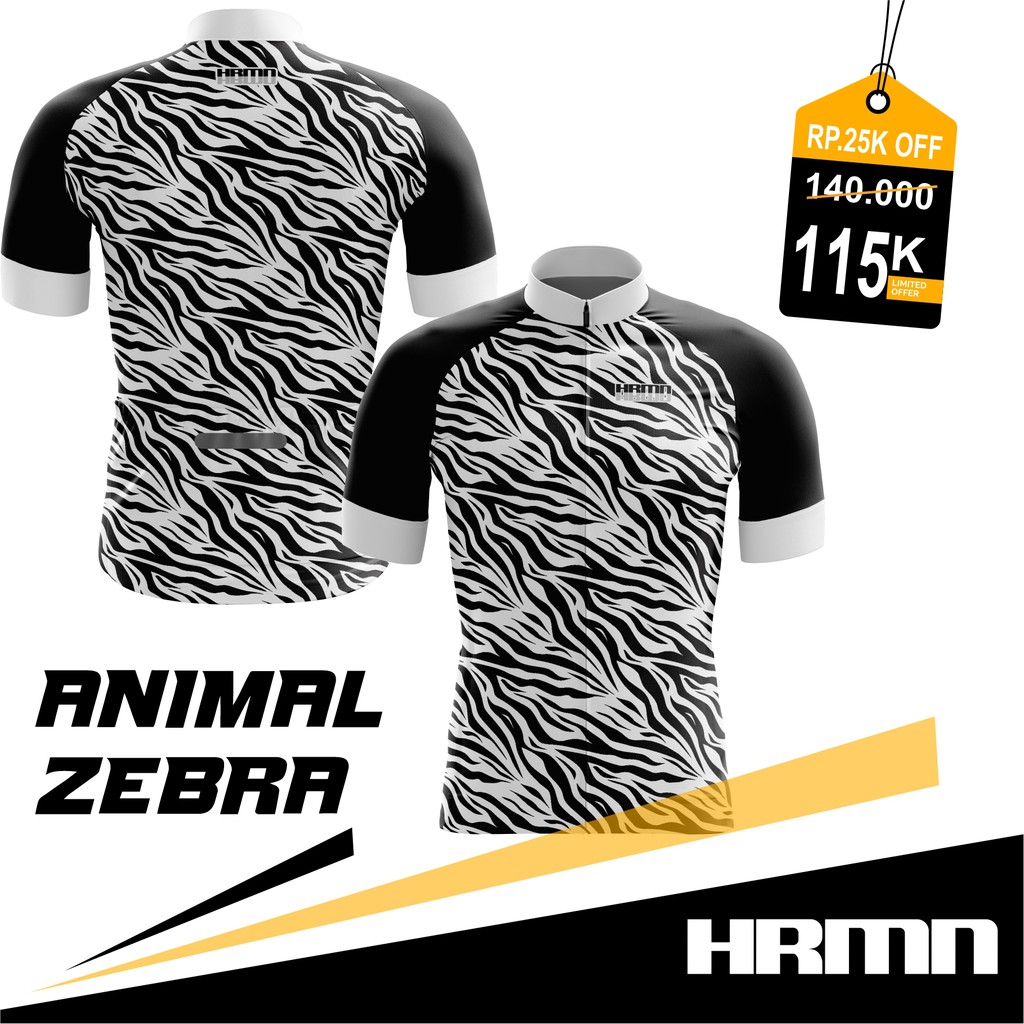 Jersey Road Bike / Jersey Roadbike - HRMN Animal Zebra