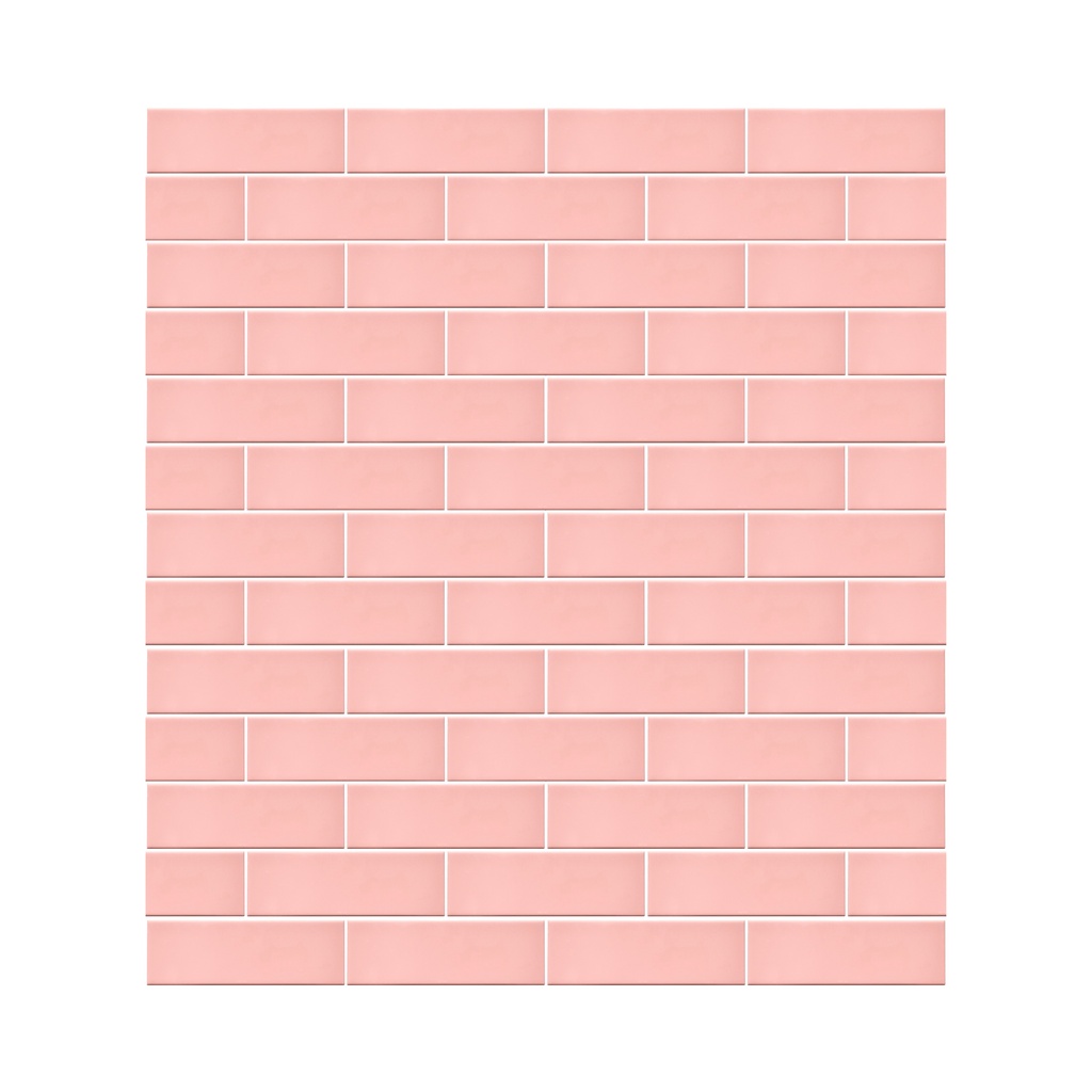 Keramik Dinding Kamar Mandi 10x30 Import Takko Pink Glossy