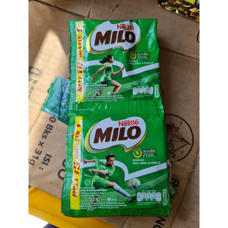 

COKLAT MILO 1renteng = 11bks x 22g