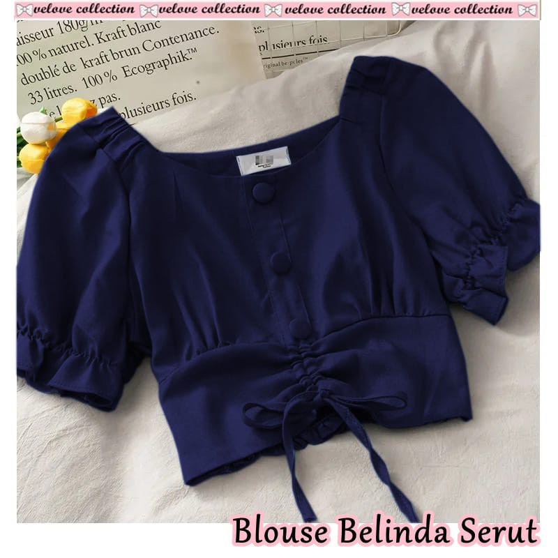 A10 Blouse belinda serut matt woof crepe ld100cm pj50cm