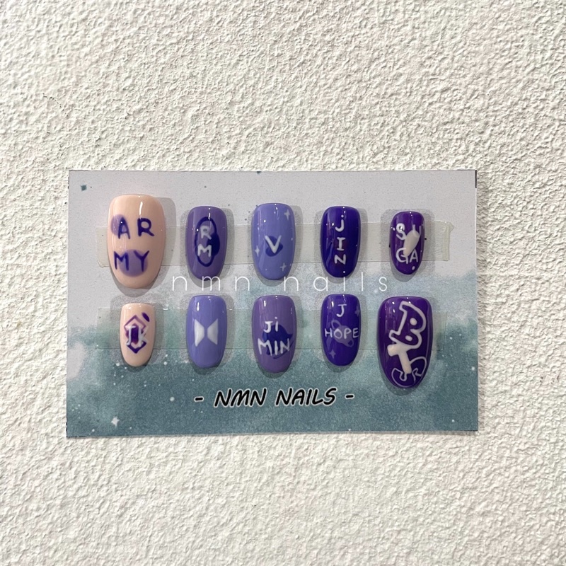 press on nails bts / press on nails army /bts army