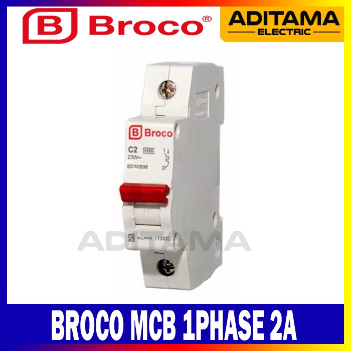 MCB BROCO 2A-1P / BROCO MCB 2A-1PHASE