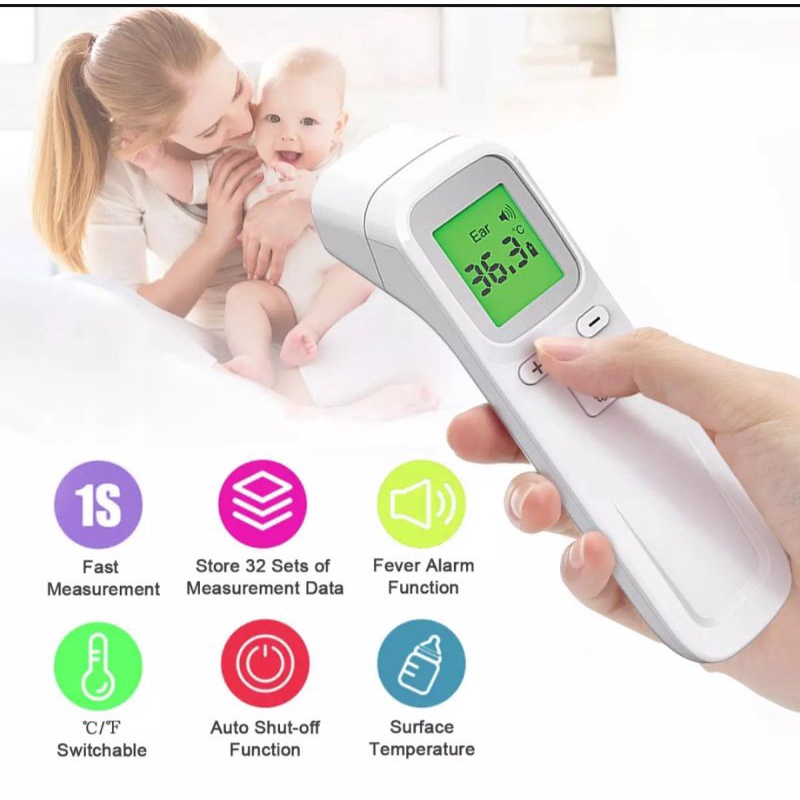 Termometer Infrared Digital Pengukur Suhu Tubuh Thermometer Dahi