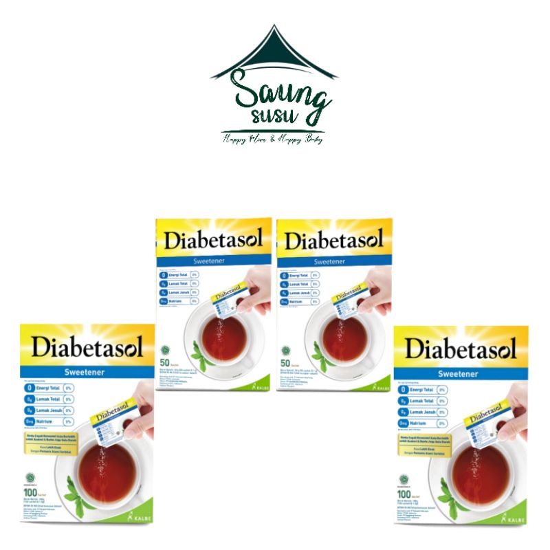 

Diabetasol Sweetener | Diabetasol Gula isi 50 Sachet,100 Sachet