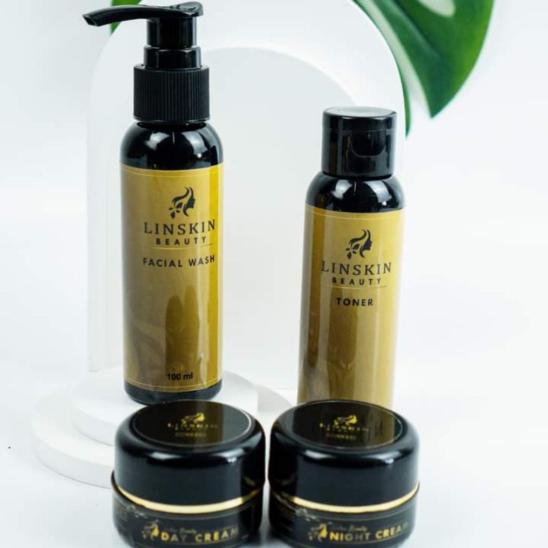 Linskin beauty paket ekslusif BPOM paket exsklusif BPOM sunscreen spf30 cream flek pencerah wajah