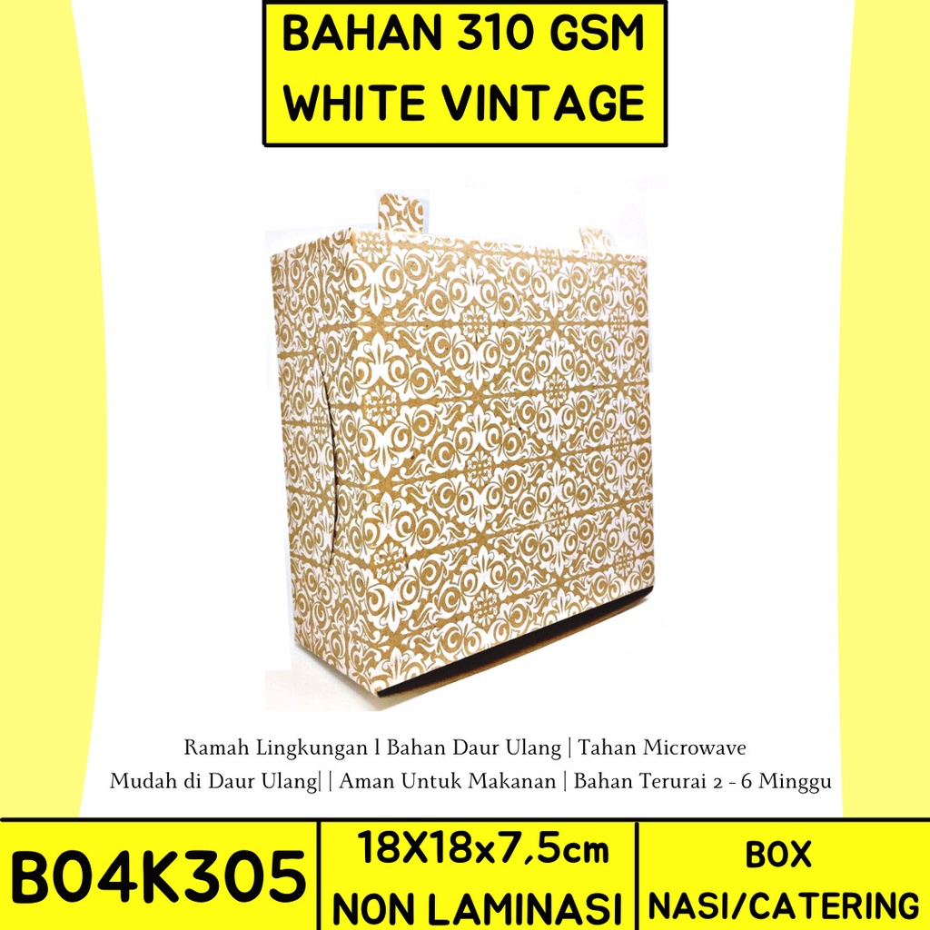 Dus Nasi Motif Box Nasi 18x18 (B4K35-Non Laminasi)