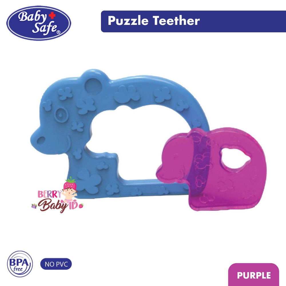 Baby Safe 2-in-1 Puzzle Teether Gigitan Bayi Isi Air Steril TT008 BBS088 Berry Mart