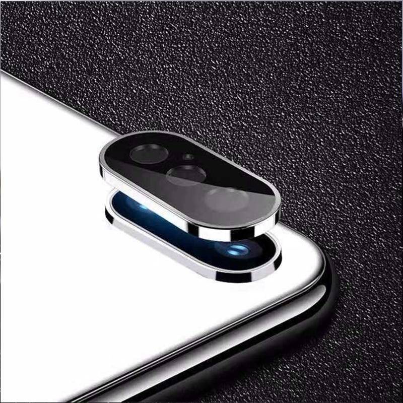 Pelindung Lensa Kamera Bahan Metal + Kaca Untuk iPhone X XR XS MAX