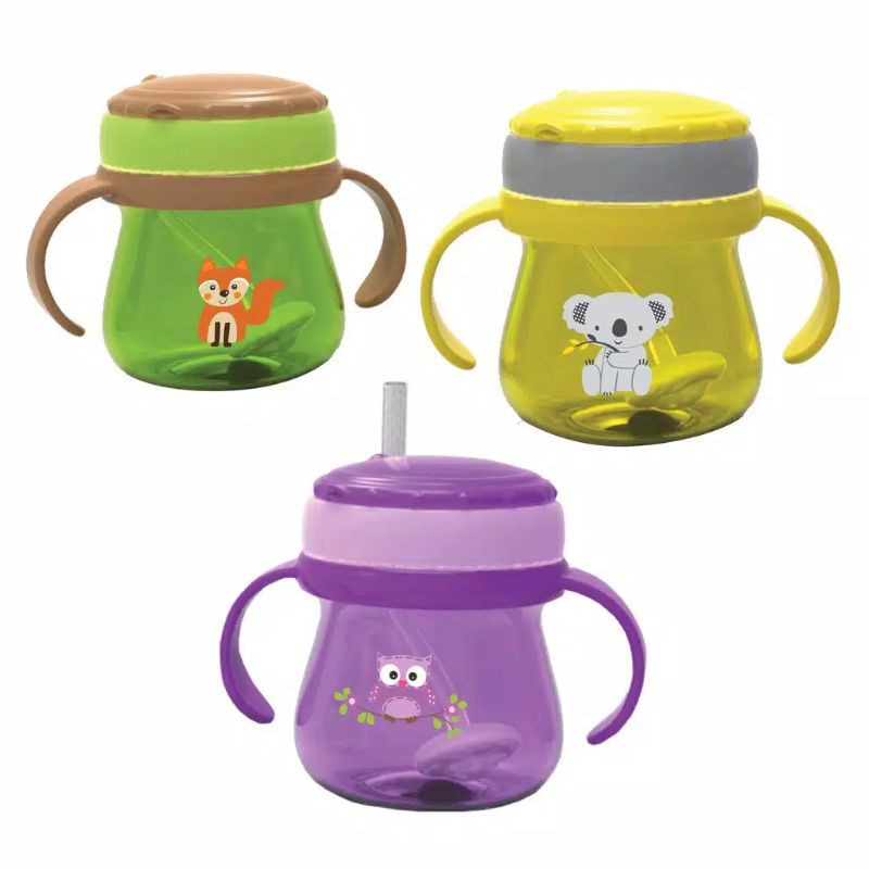 Baby Safe Training Cup With Weighted Straw 250ml JP019