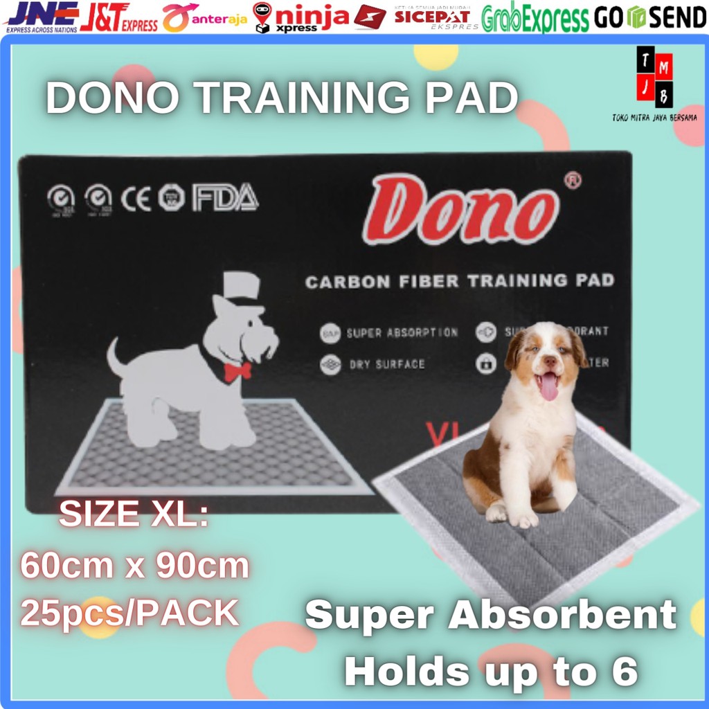 TRAINING PEE PAD ANJING DONO CARBON ALL SIZE S M L XL - 1PCS 1 PCS