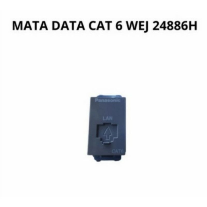 panasonic outlet data cat 6 hitam
