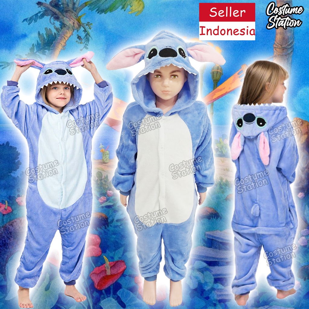 Kostum Onesie Stitch / Costume Alien Lilo &amp; Stitch Disney anak