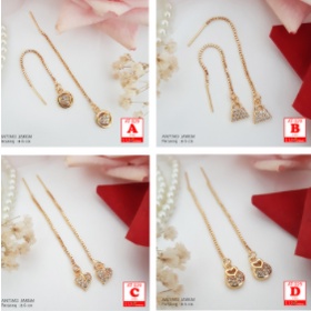 ♫ Anting Panjang Threader Earrings Anting Sabrina Anting Xuping Malaysia Anting Jarum Anting Rumbai 