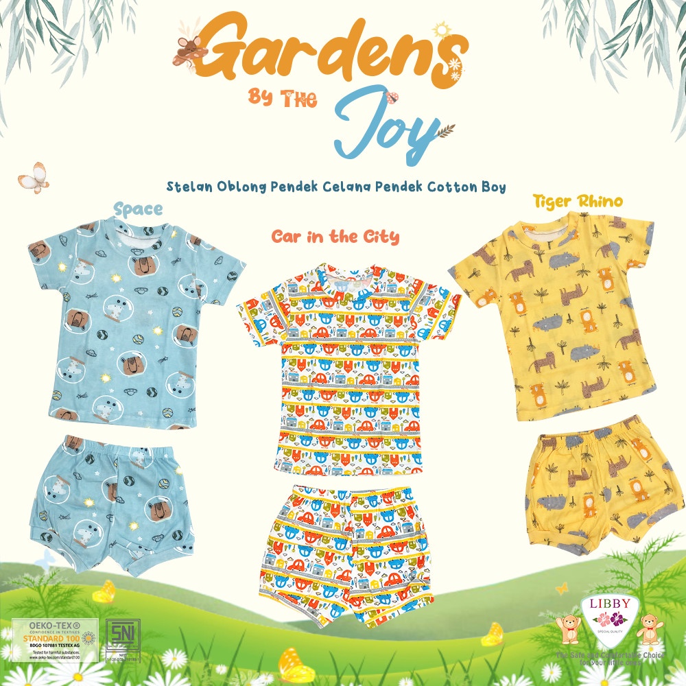 Libby Setelan Oblong Cotton Motif Boy Series 1 stel Oblong Bayi Laki Laki