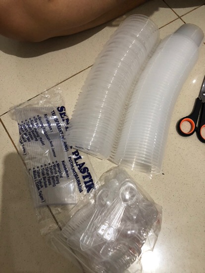 Sendok Makan Hitam 25 Pcs Per Pack Plastik Panjang Murah Trifinity