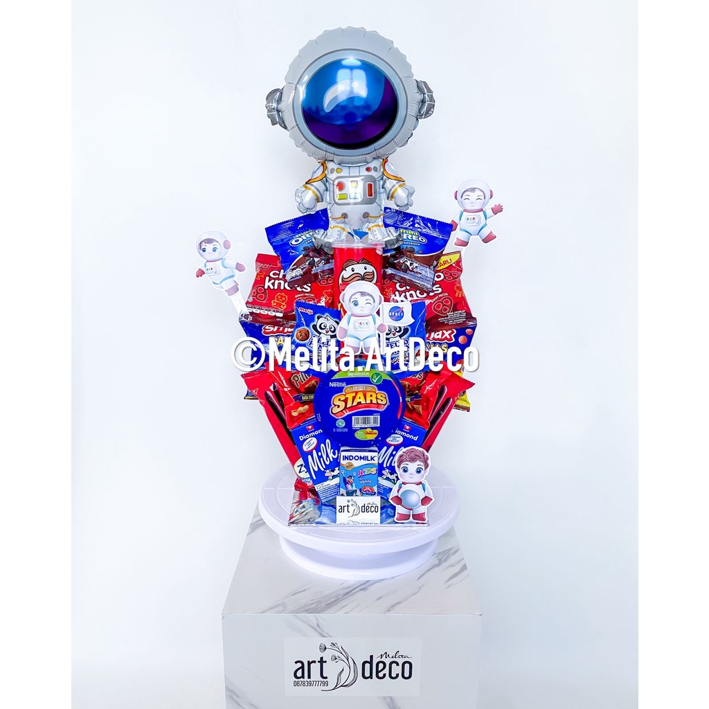 

Snack Tower Tema Astronot | Gift Birthday | Set Hadiah & Hampers Makanan