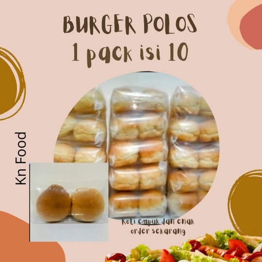 

Roti Burger Reguler 10 pcs-Roti Burger Polos 10Pcs