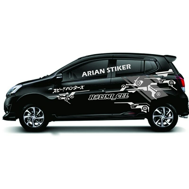STIKER STICKER TERBARU STIKER MOBIL AYLA AGYA INNOVA ERTIGA CUSTOM TEKS