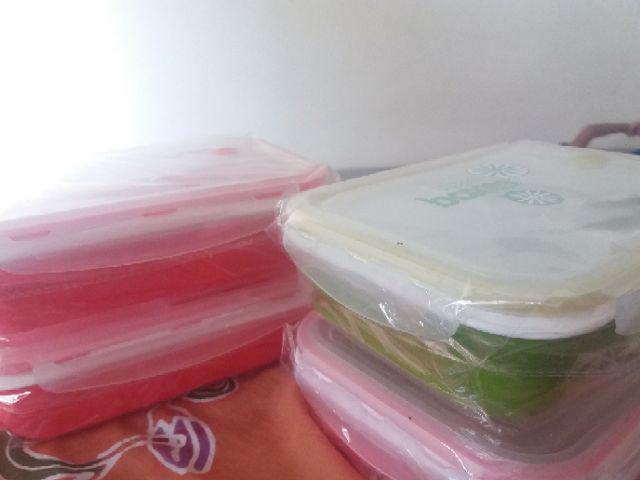 Yooyee Sekat 4 Sup Lunch Box Sekat 4 Sup Yooyee 415 + 5 Pcs Sponge Spon S1