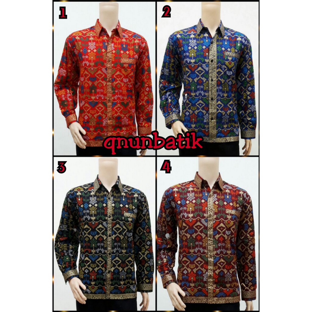 QNUNBATIK KEMEJA BATIK  LENGAN  PANJANG  STANDARD JUMBO 5L 