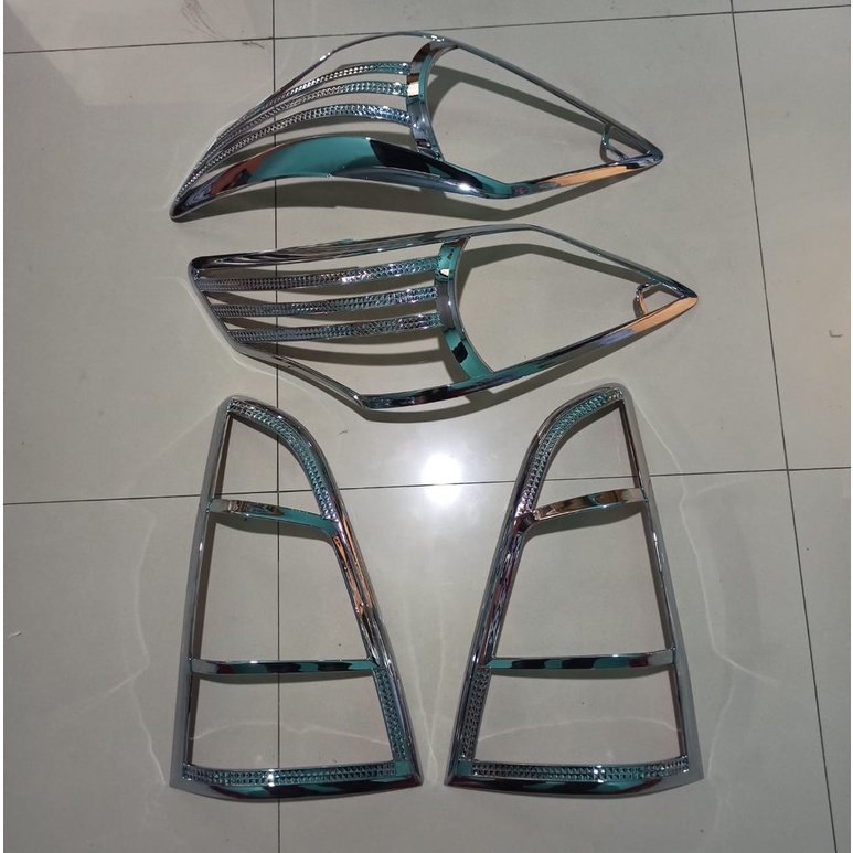 Garnish Lampu Chrome Grand Innova 2013 - 2015 Jsl Depan &amp; Belakang