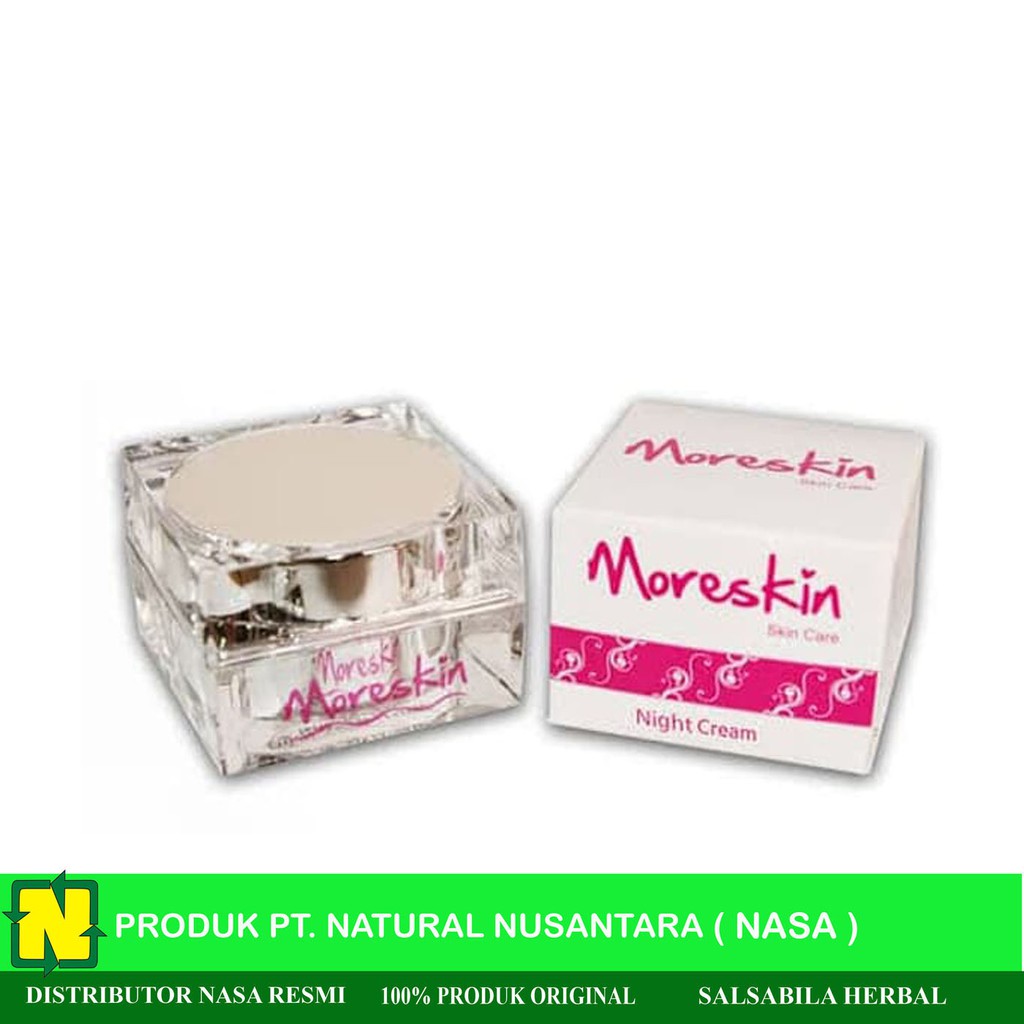 MORESKIN NIGHT CREAM Krim Malam Original NASA Krim Malam Perawatan Wajah
