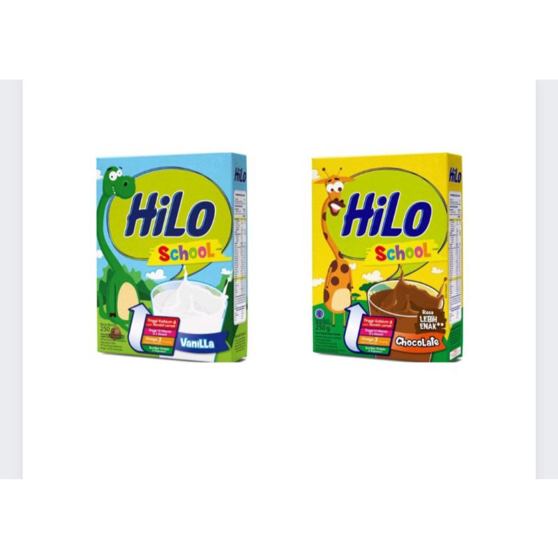 

Hilo School 250 gram Rasa Vanila atau Cokelat