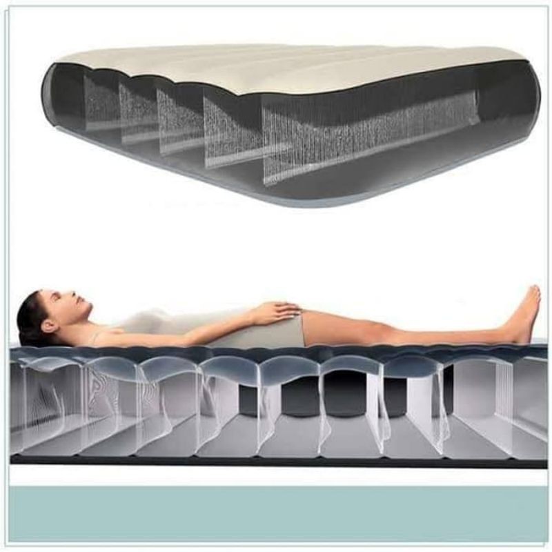 INTEX Kasur Angin Portable Matras Tidur Pompa Durabeam Inflatable 137