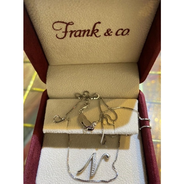 Preloved Necklace Kalung Frank & CO with Initial N Pendant Original