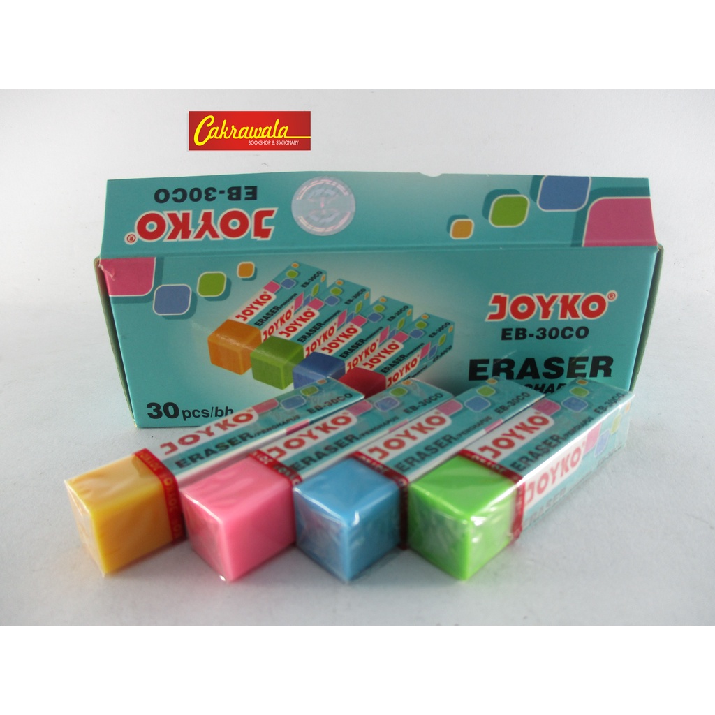 

JOYKO Penghapus Pensil EB-30CO Warna Warni | Eraser Lucu & Lembut | Penghapus Pensil Joyko Original