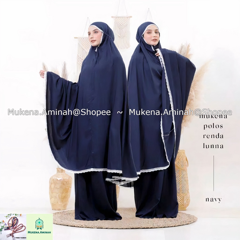 MUKENA DEWASA SHEILA AMPLOP TRAVELING BALI POLOS RENDA