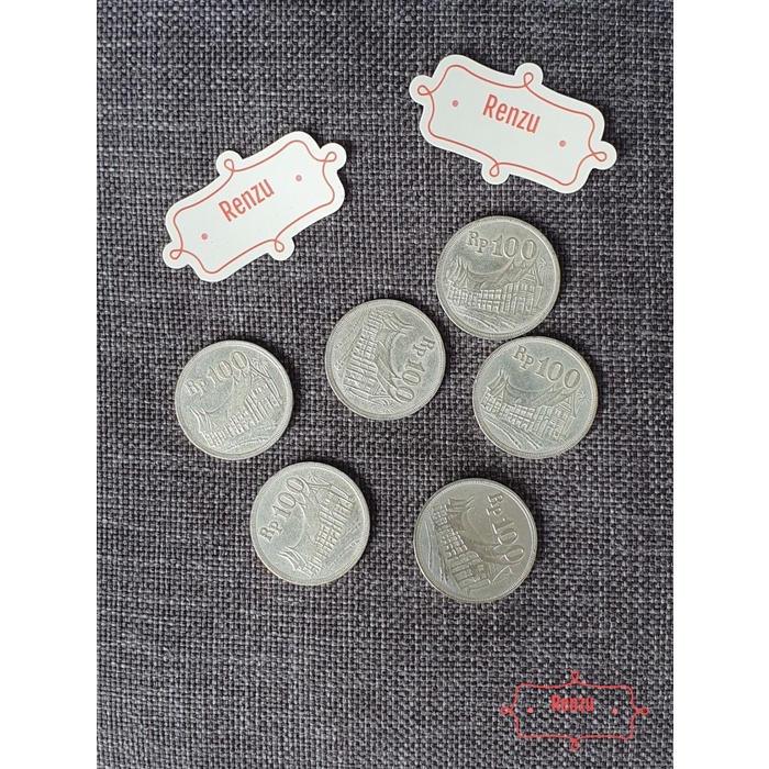 Uang Koin Lama Kuno Rp 100 Rupiah Tebal Rumah Gadang Mahar Koleksi