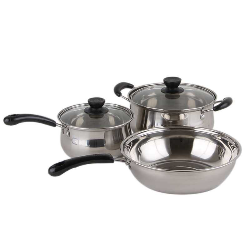 Panci Set 3 in 1 / Panci Stainless Steel / Pan Set H849