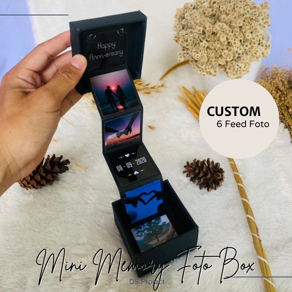 Mini Memory Box 6 Foto kado Anniversary untuk pacar cewe cowo romantis