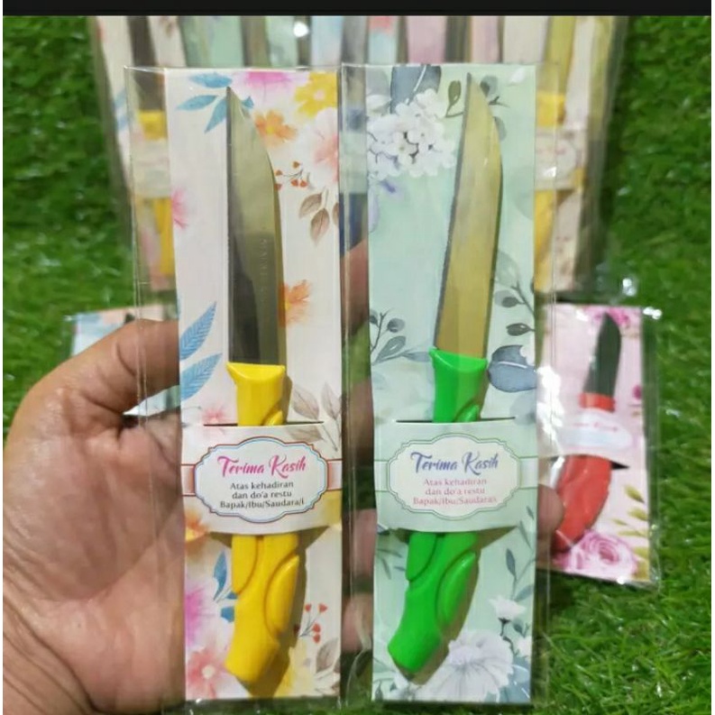 

souvenir pisau tajam kemas alas kertas motif usi 100 pcs.cantik /unik/bermanfaat