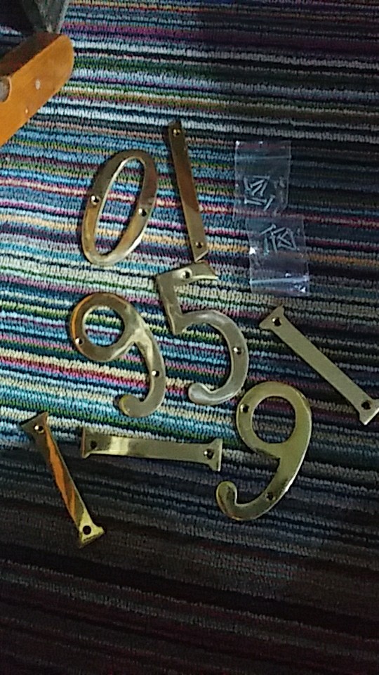 Nomor Rumah Kuningan H Tinggi 10 Cm Classic Antique Huruf H Angka Nomer Angka Huruf Rumah Dekorasi