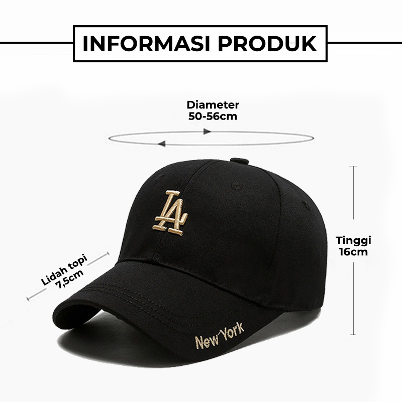 Topi Pria Wanita Baseball Fashion Outdoor LA New York Casual Cap Sport High Quality BSAA