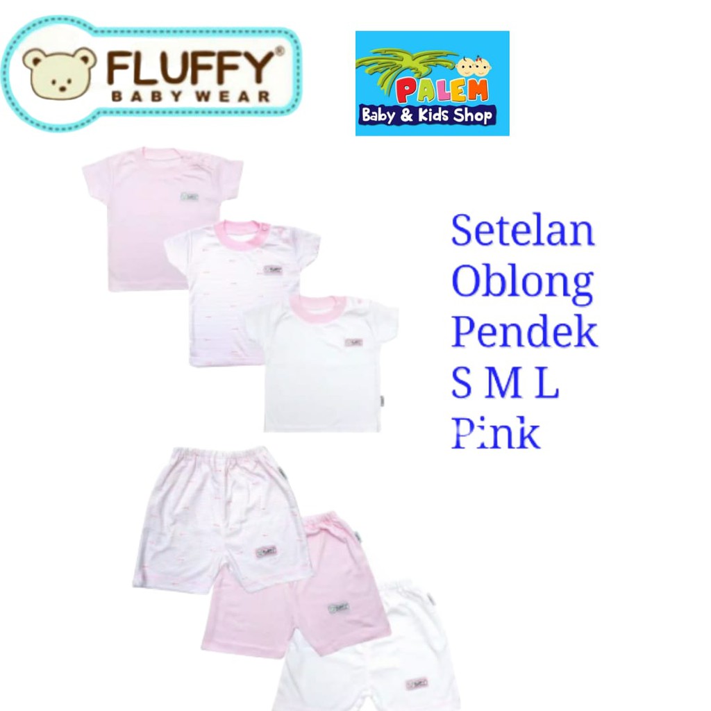 fluffy setelan oblong pendek &amp; celana pendek s m l