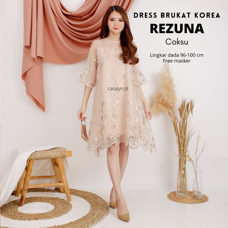 DRESS BRUKAT  KOREA KONDANGAN TERBARU REZUNA