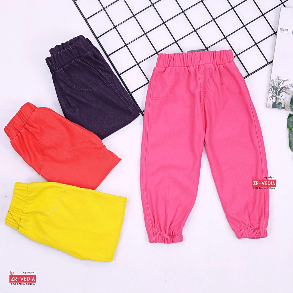 JOGGER ANAK Uk. 7-9 Tahun / Celana Joger Pants Panjang Polos Semi Jeans Denim Anak Laki Perempuan